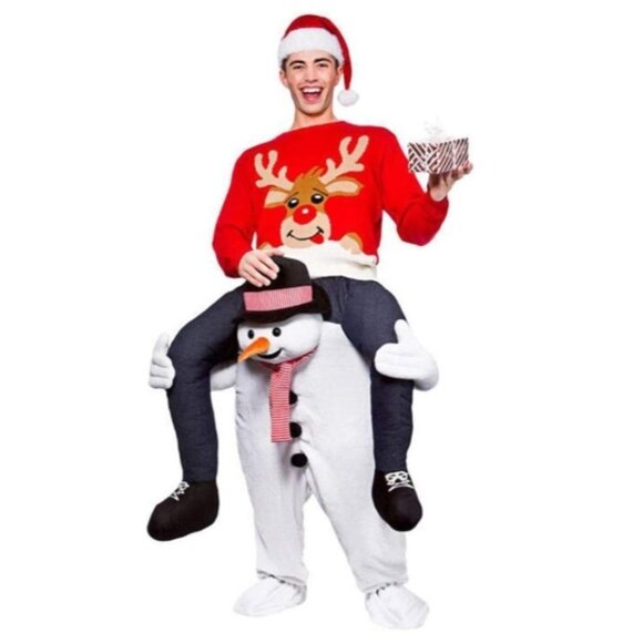 Snowman ride on costume Halloween Christmas Costume Adult - Picture 1 of 6